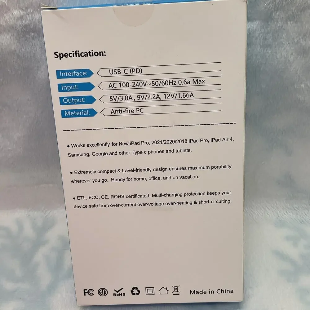 Ipremium 20W USBC Charger with USBC to USBC Cable NIB